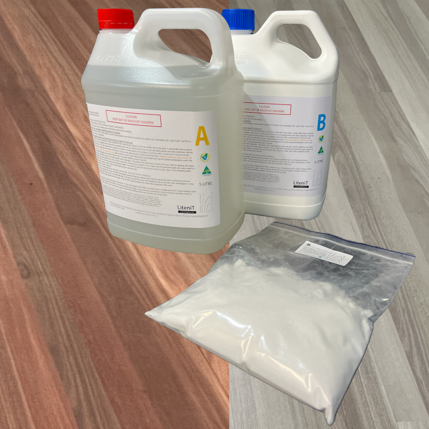 LiteniT 2-part wood bleach 10L kit